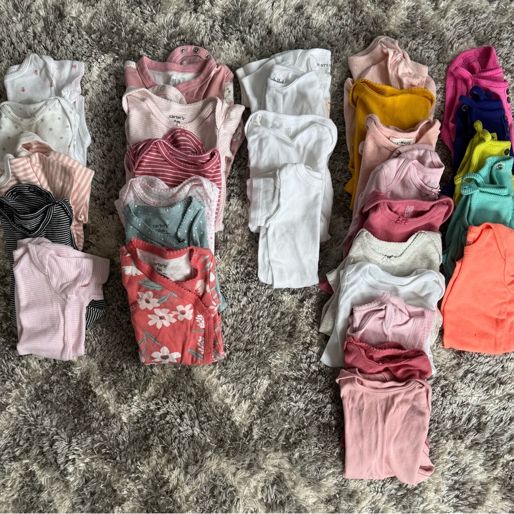 Assorted Baby Onesies, jackets and pants